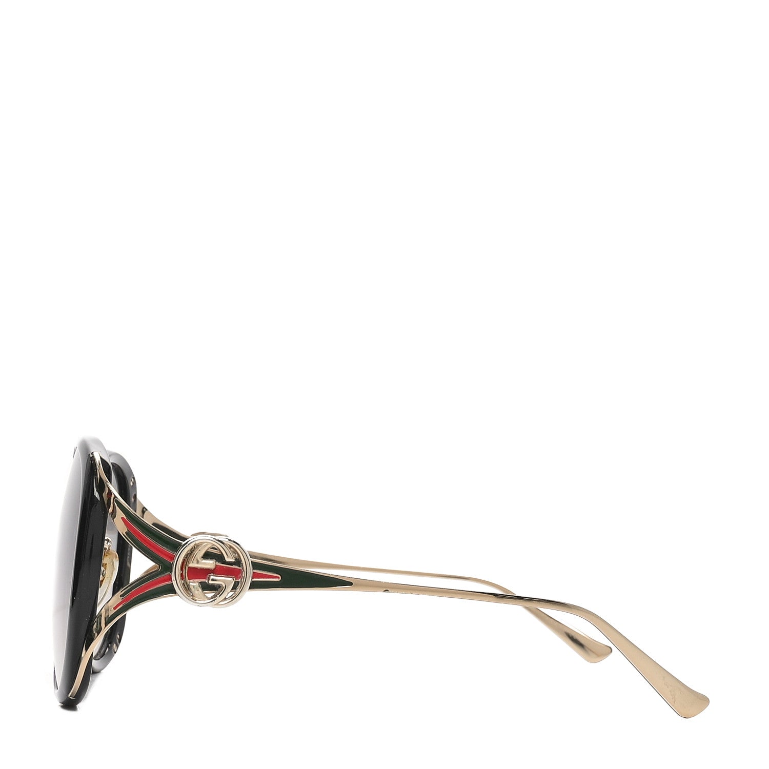 Metal Oversized Round Frame GG0225S Sunglasses Gold