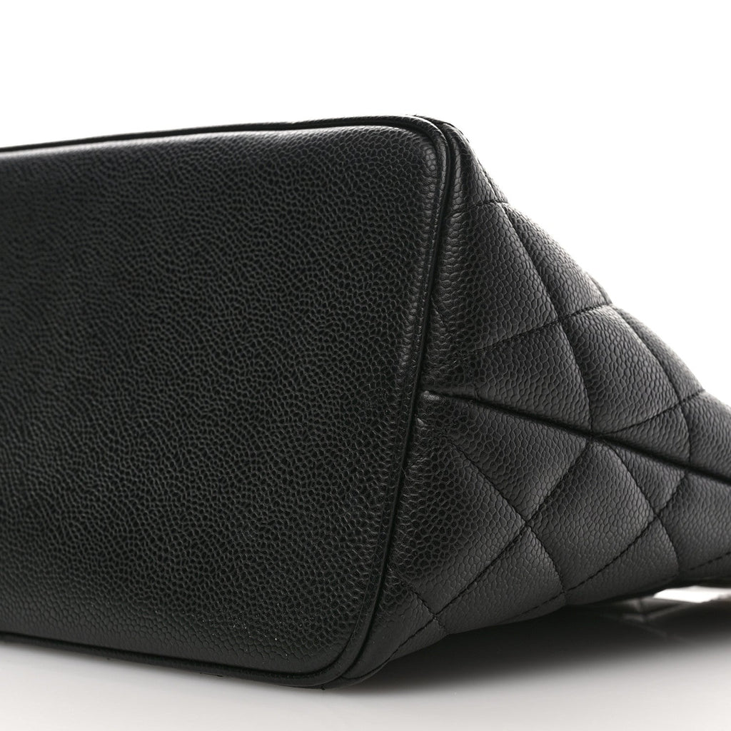 Caviar Quilted Medallion Tote Black