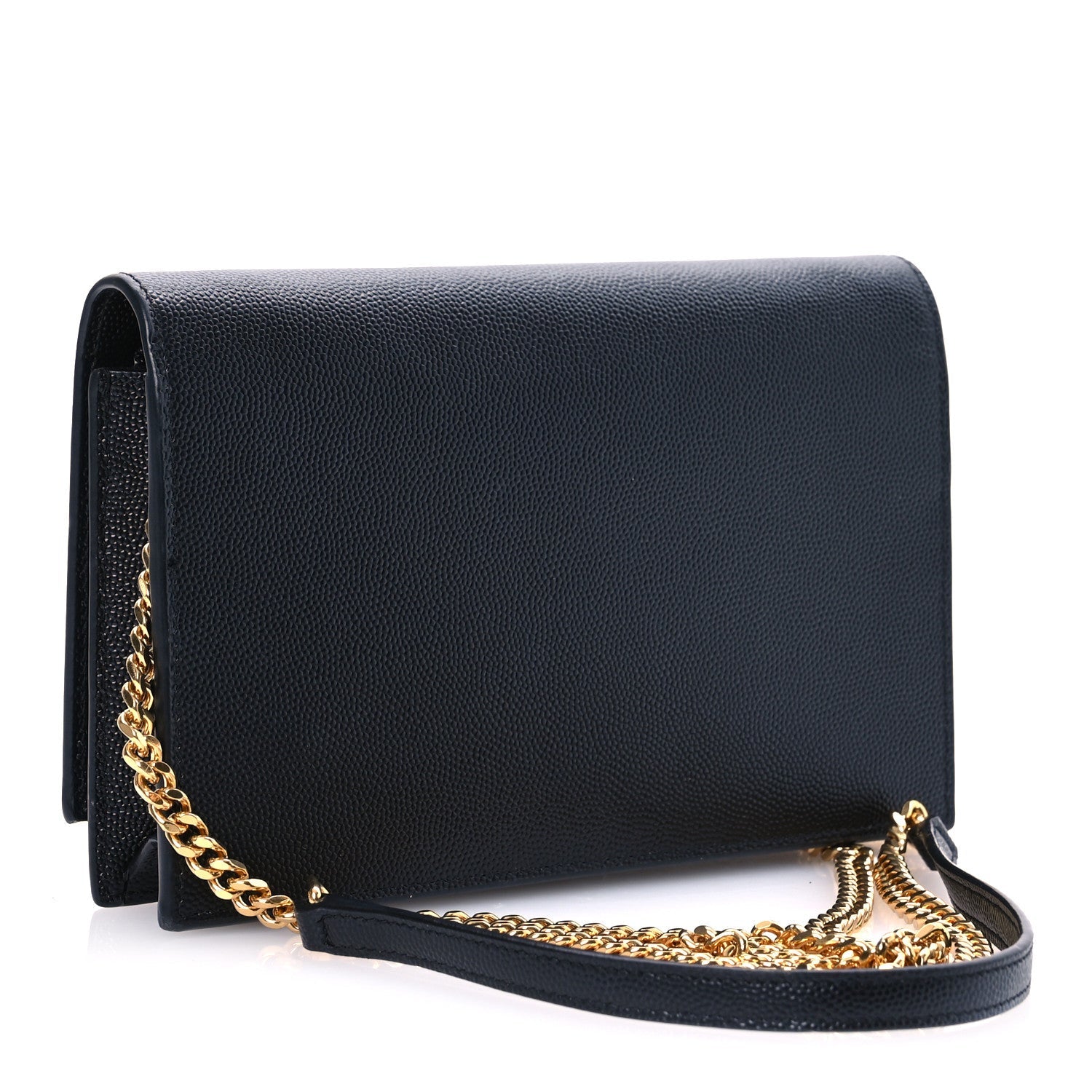 Grain De Poudre Classic Monogram Kate Tassel Chain Wallet  Black