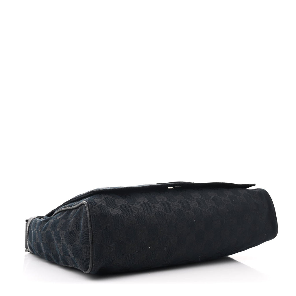 Monogram Small Flap Messenger Bag Black