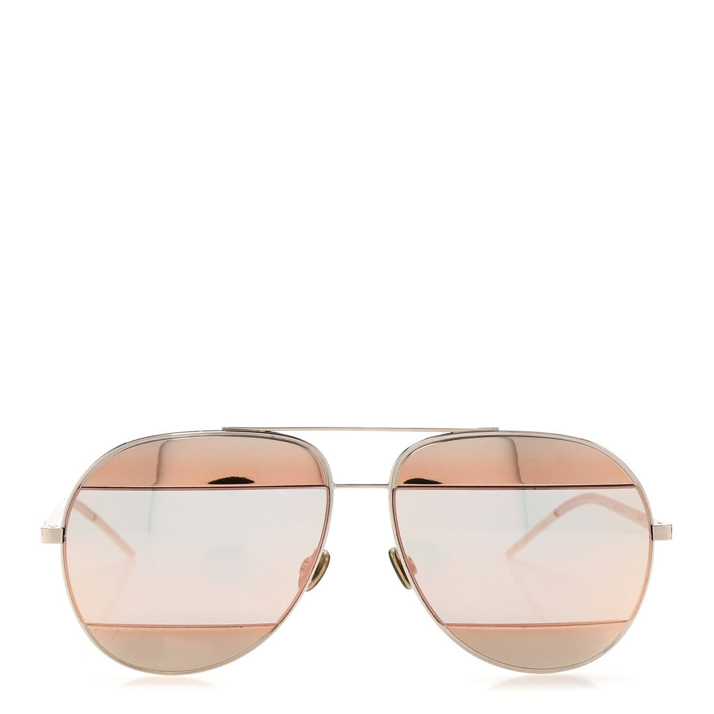 Split 1 Aviator Sunglasses Silver Blue