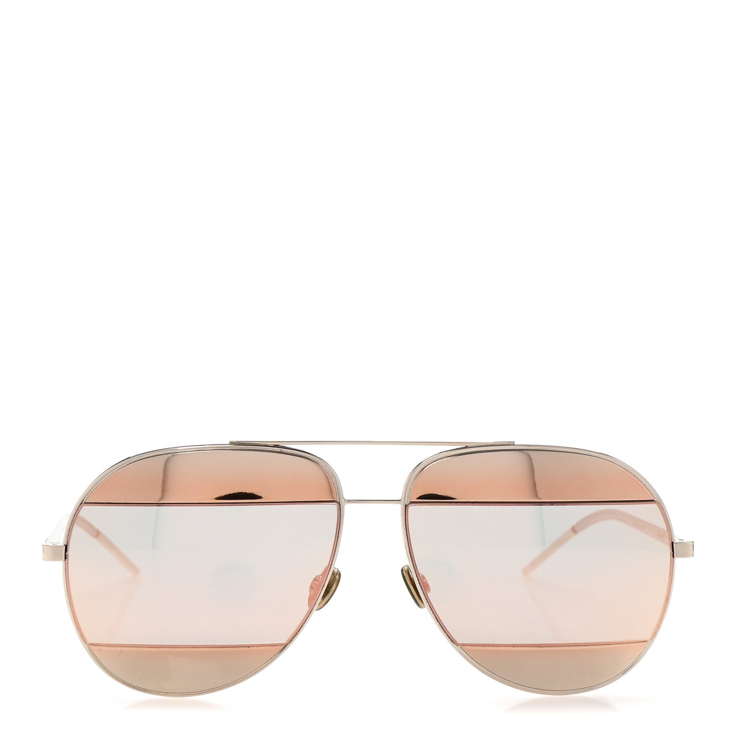 Split 1 Aviator Sunglasses Silver Blue