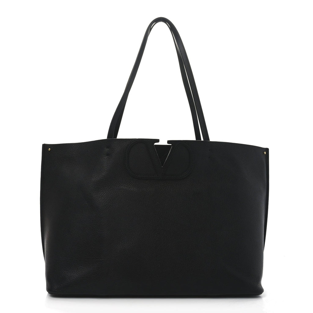 Calfskin Large Vlogo Fillme Tote Black