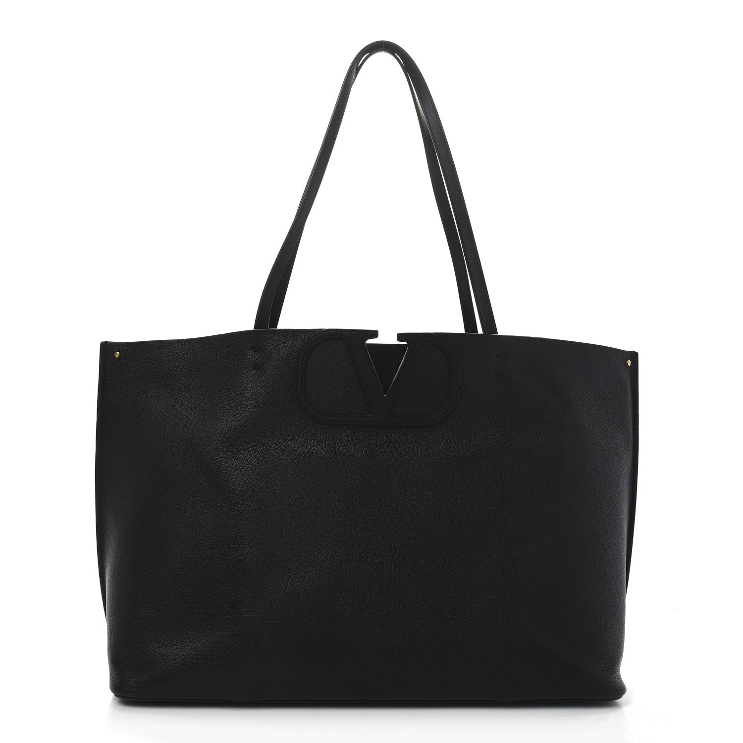 Calfskin Large Vlogo Fillme Tote Black