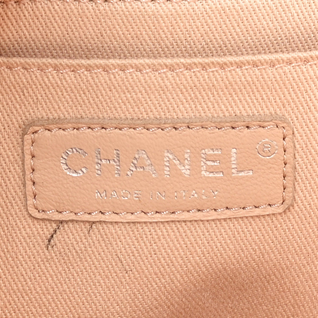 Grained Vegetal Calfskin Small Urban Shopping Tote Beige