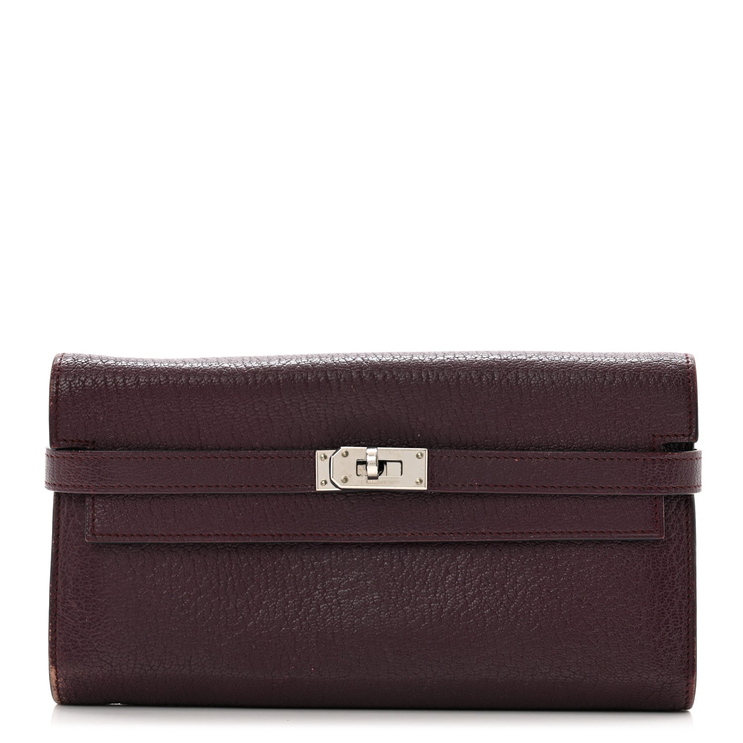 Chevre Mysore Kelly Longue Wallet Raisin