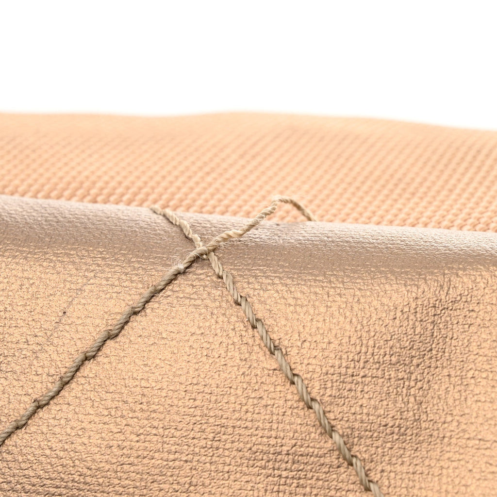 Metallic Coated Canvas Large Paris Biarritz Tote Gold