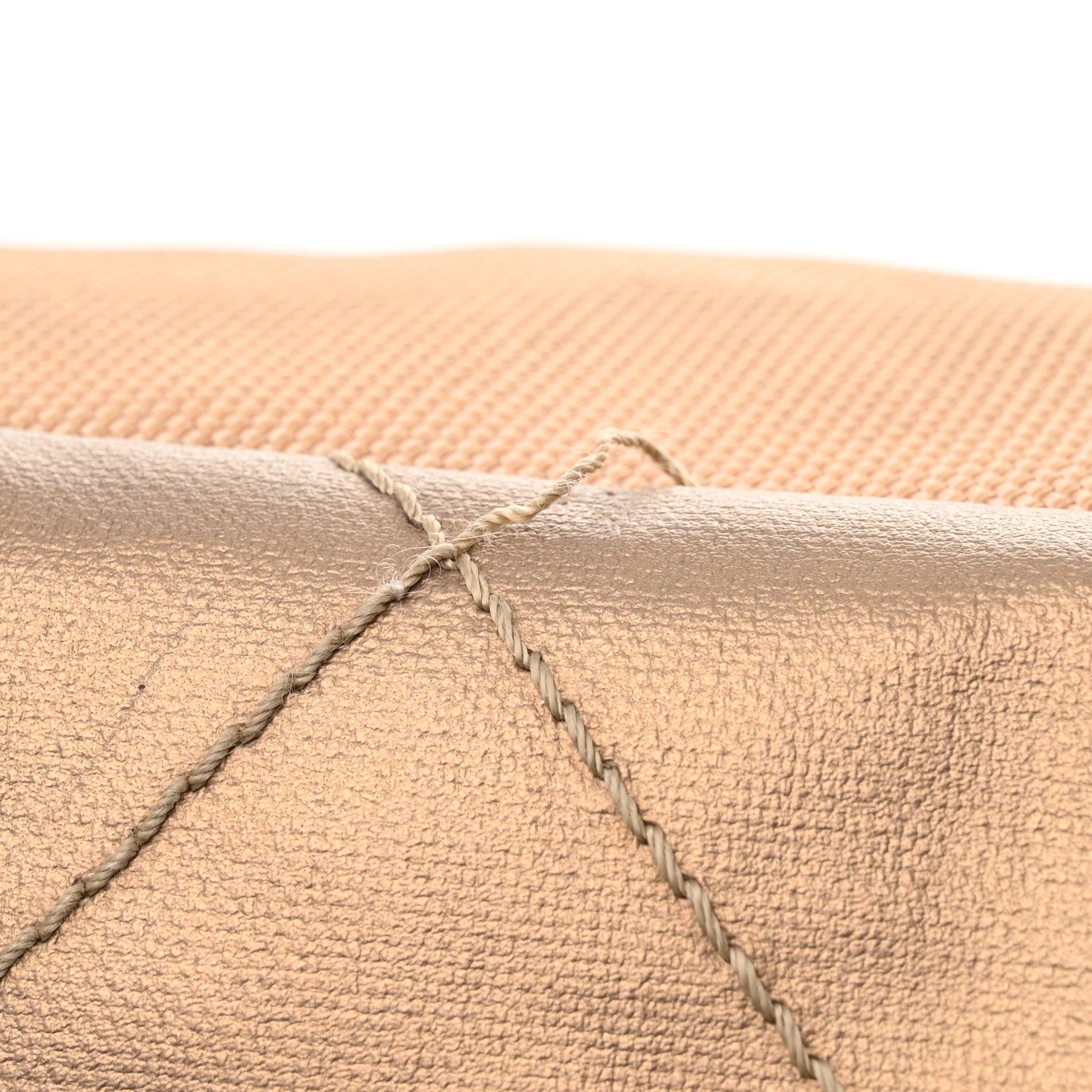 Metallic Coated Canvas Large Paris Biarritz Tote Gold