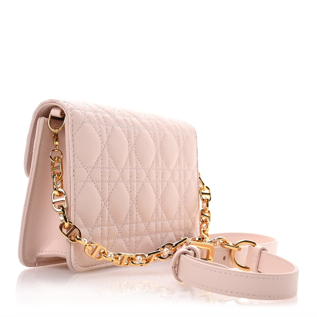 Lambskin Cannage Jolie Mini Bag Powder Pink