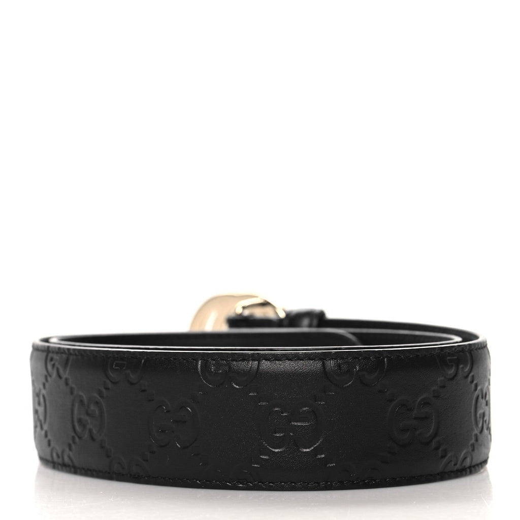 Guccissima Interlocking G 37mm Belt 75 30 Black