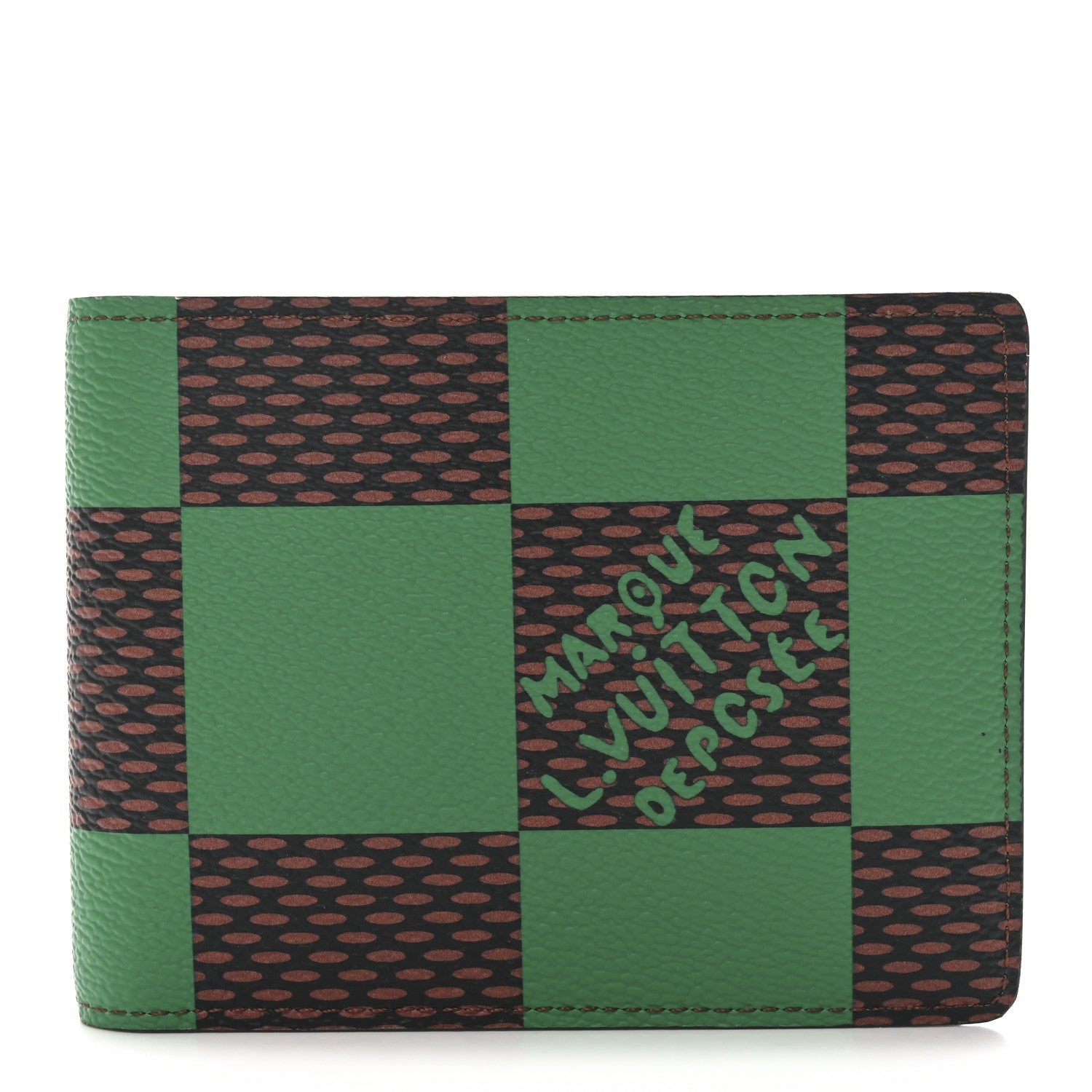 Damier Pop Multiple Wallet Green