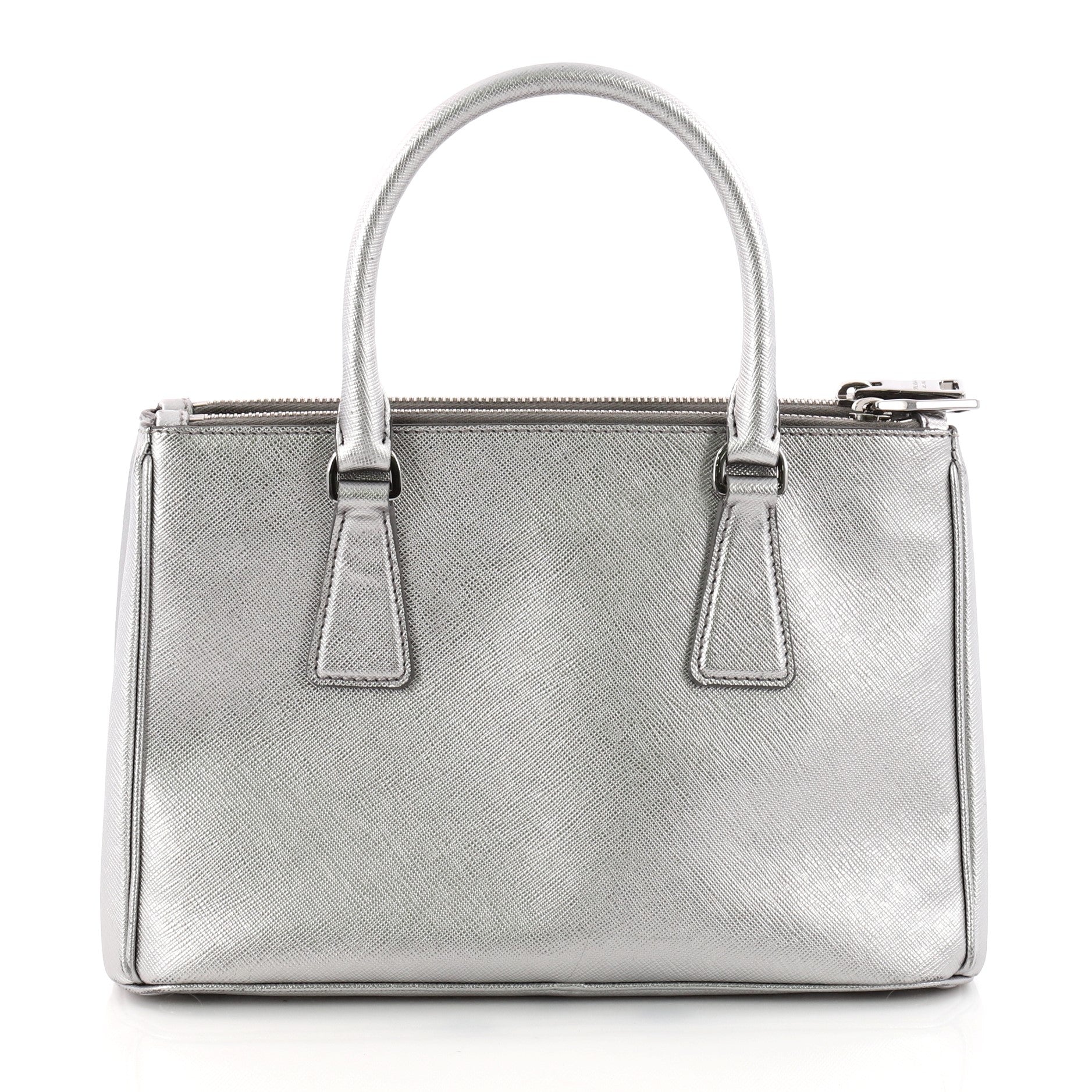 Double Zip Lux Tote Saffiano Leather Mini