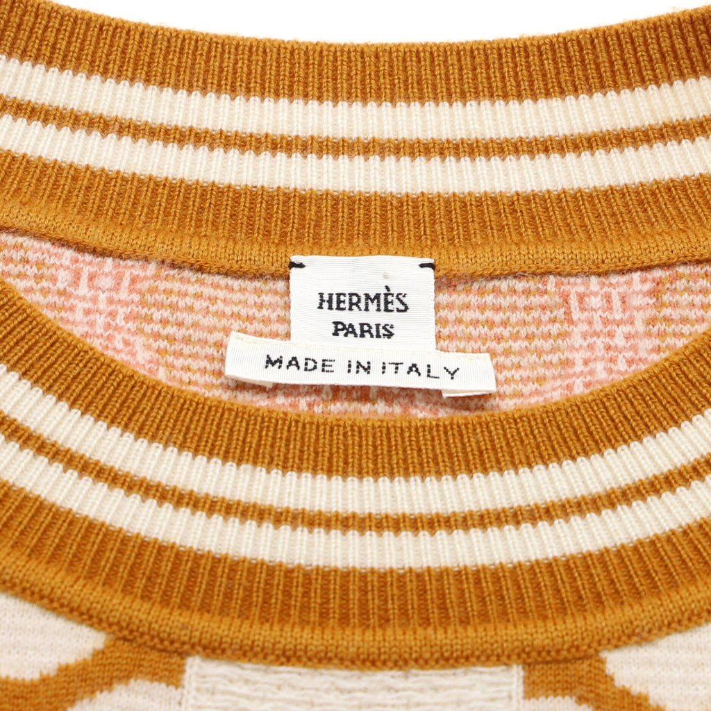 Women's Chaine d'Ancre and Dot Belted Crewneck Sweater Dress Wool Blend