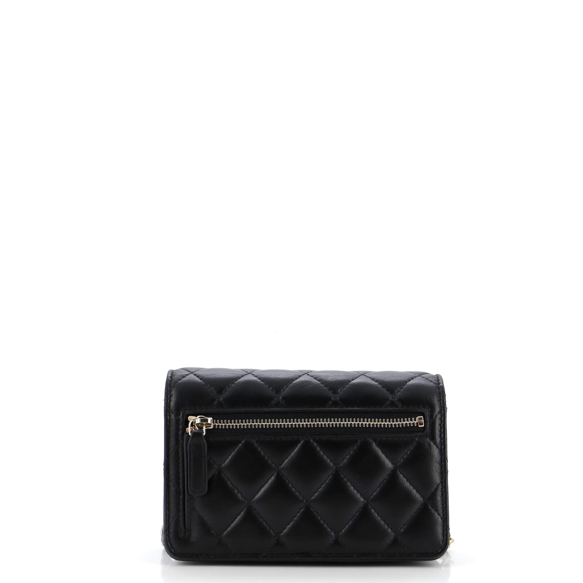 Coco Clips Wallet on Chain Embellished Quilted Lambskin Mini