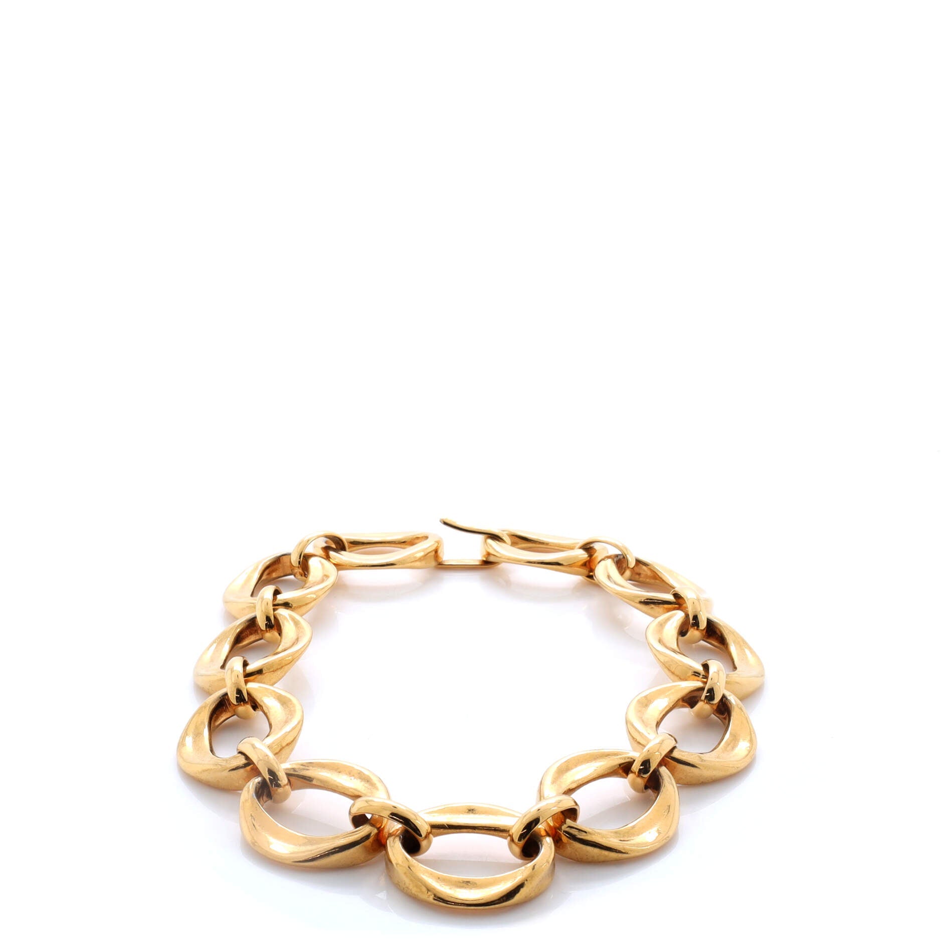 Vintage Chunky Link Choker Necklace Metal