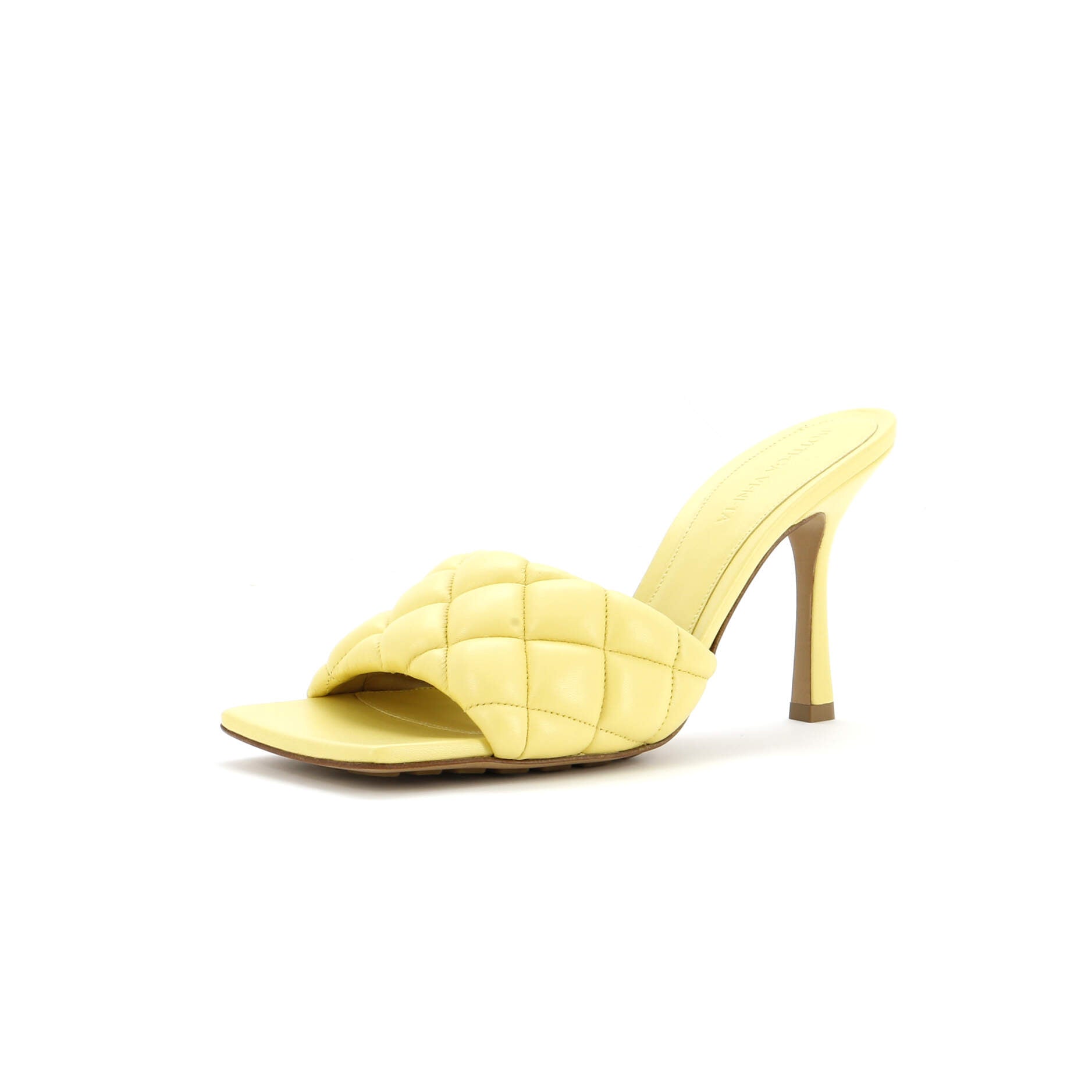 Women's The Padded Heeled Sandals Quilted Leather