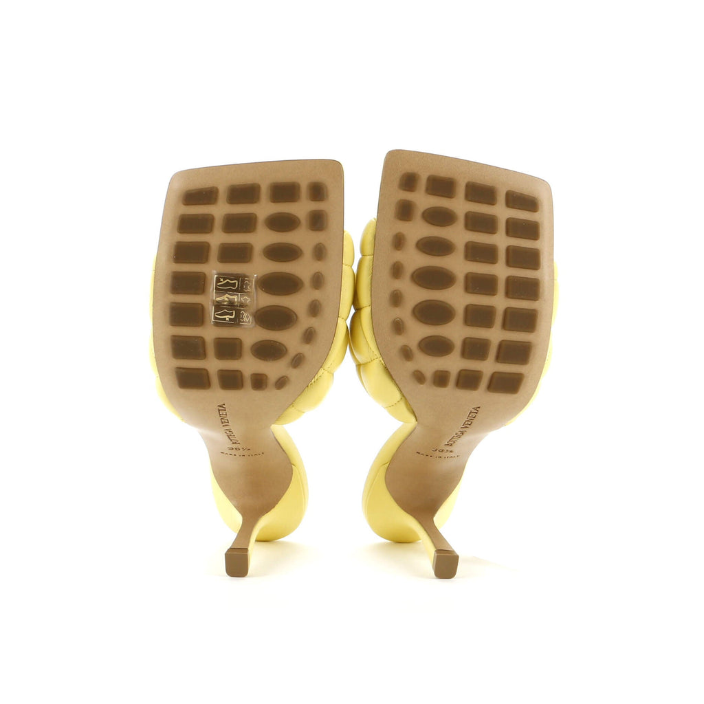 Women's The Padded Heeled Sandals Quilted Leather