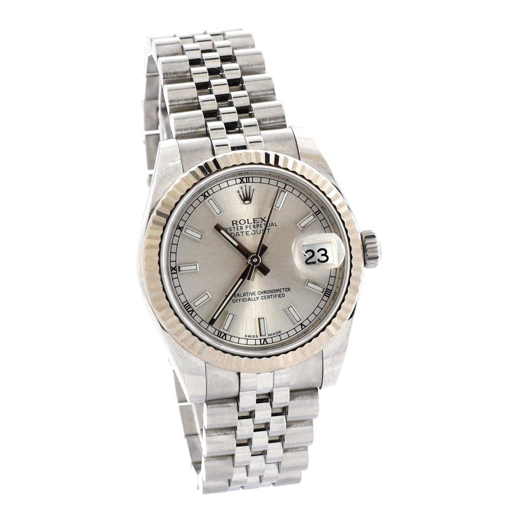Oyster Perpetual Datejust Automatic Watch Stainless Steel and White Gold 31