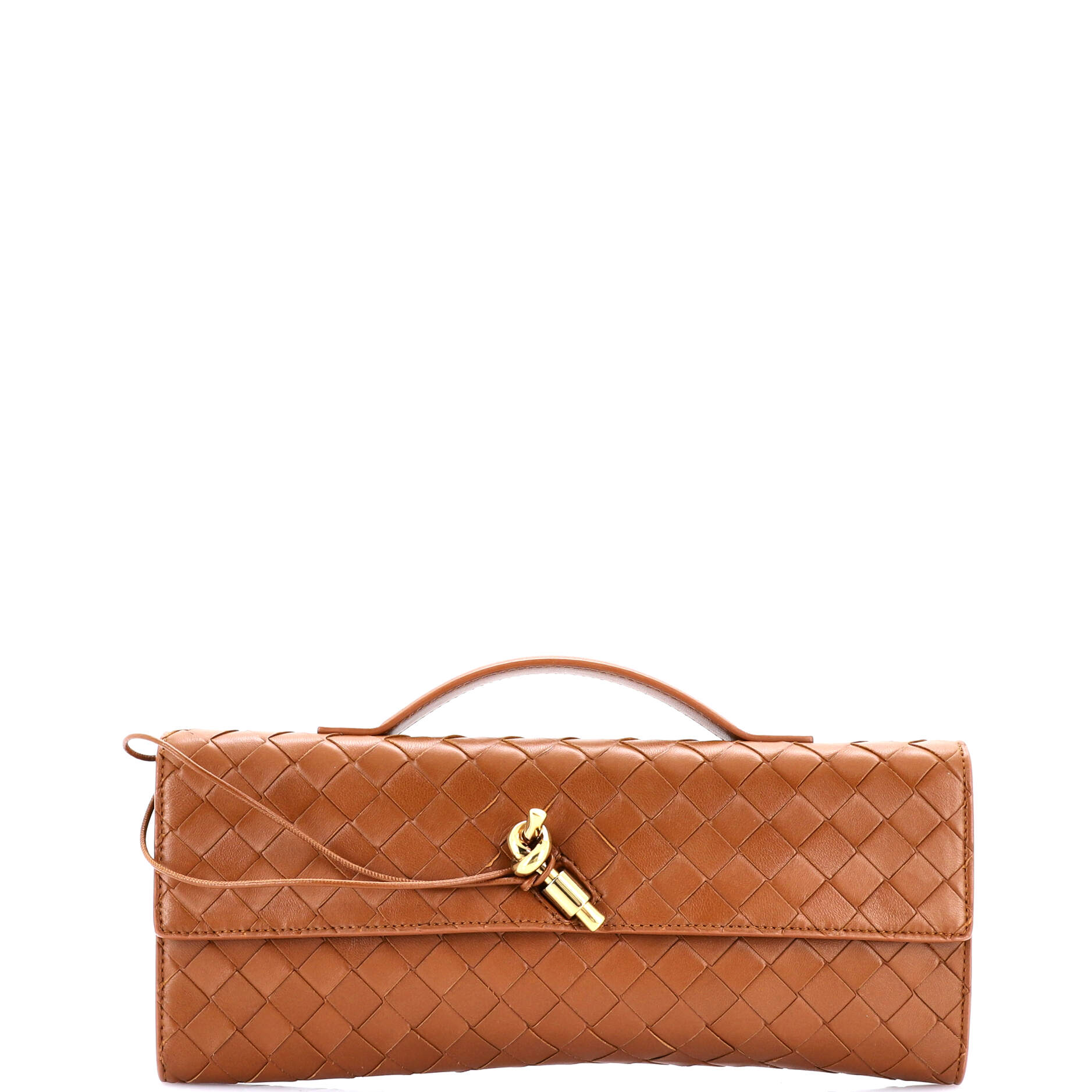 Andiamo Top Handle Clutch Intrecciato Nappa Long