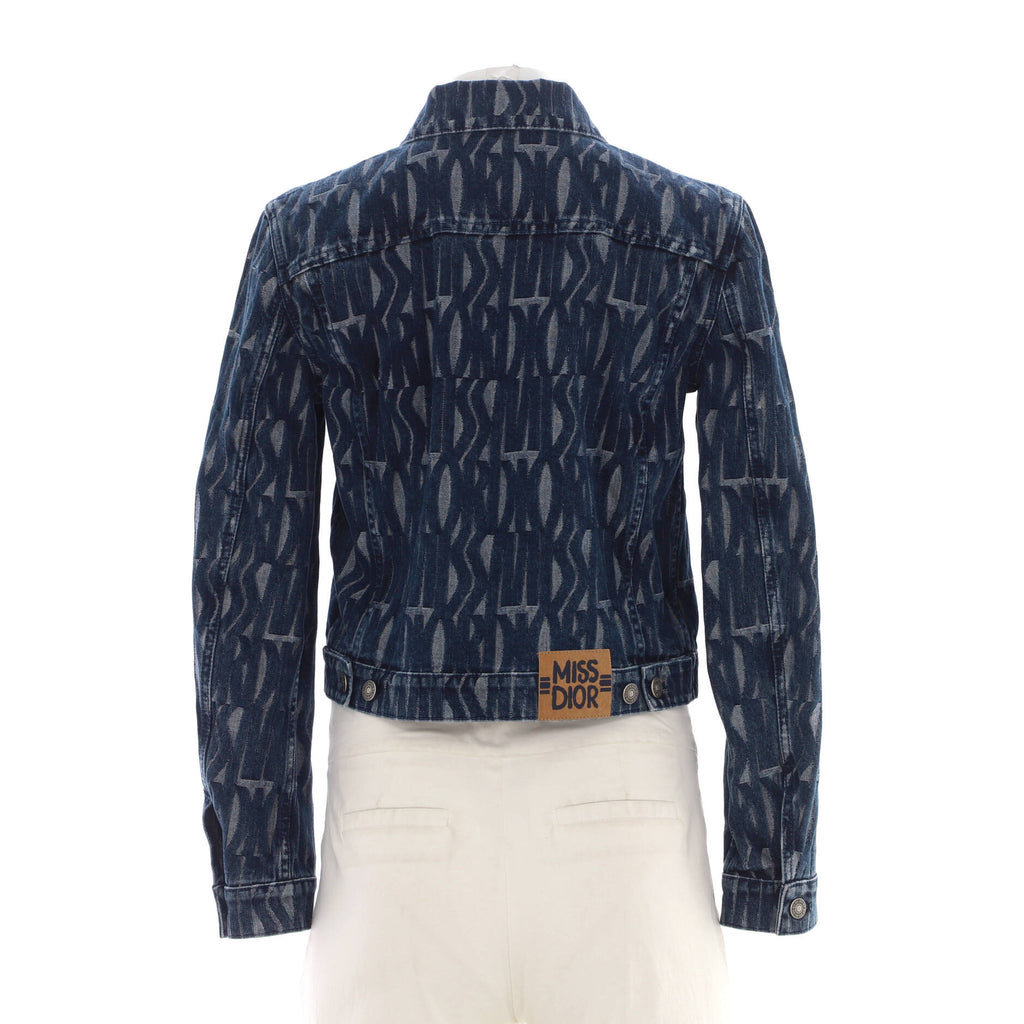 Women's Miss Dior Button Up Jacket Printed Denim
