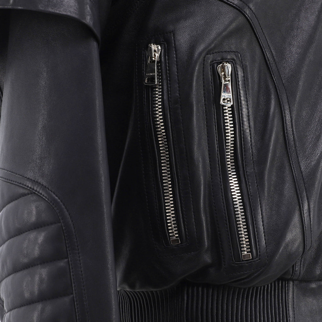 Men's Four Pocket Zip Up Jacket Leather