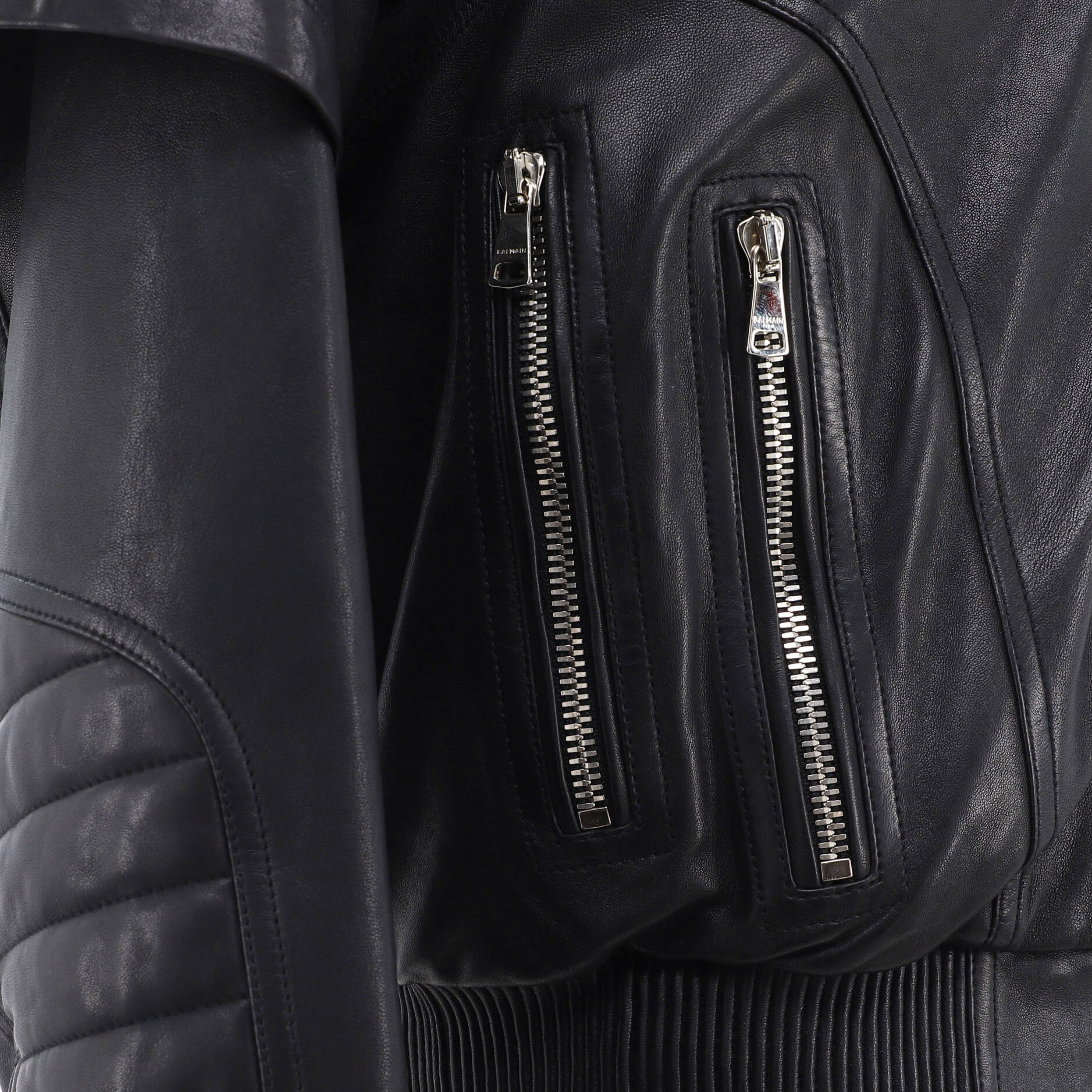 Men's Four Pocket Zip Up Jacket Leather