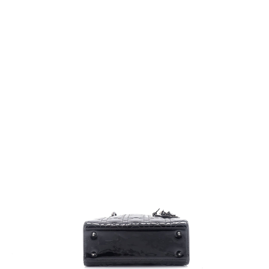 Lady Dior Bag Cannage Quilt Patent Small