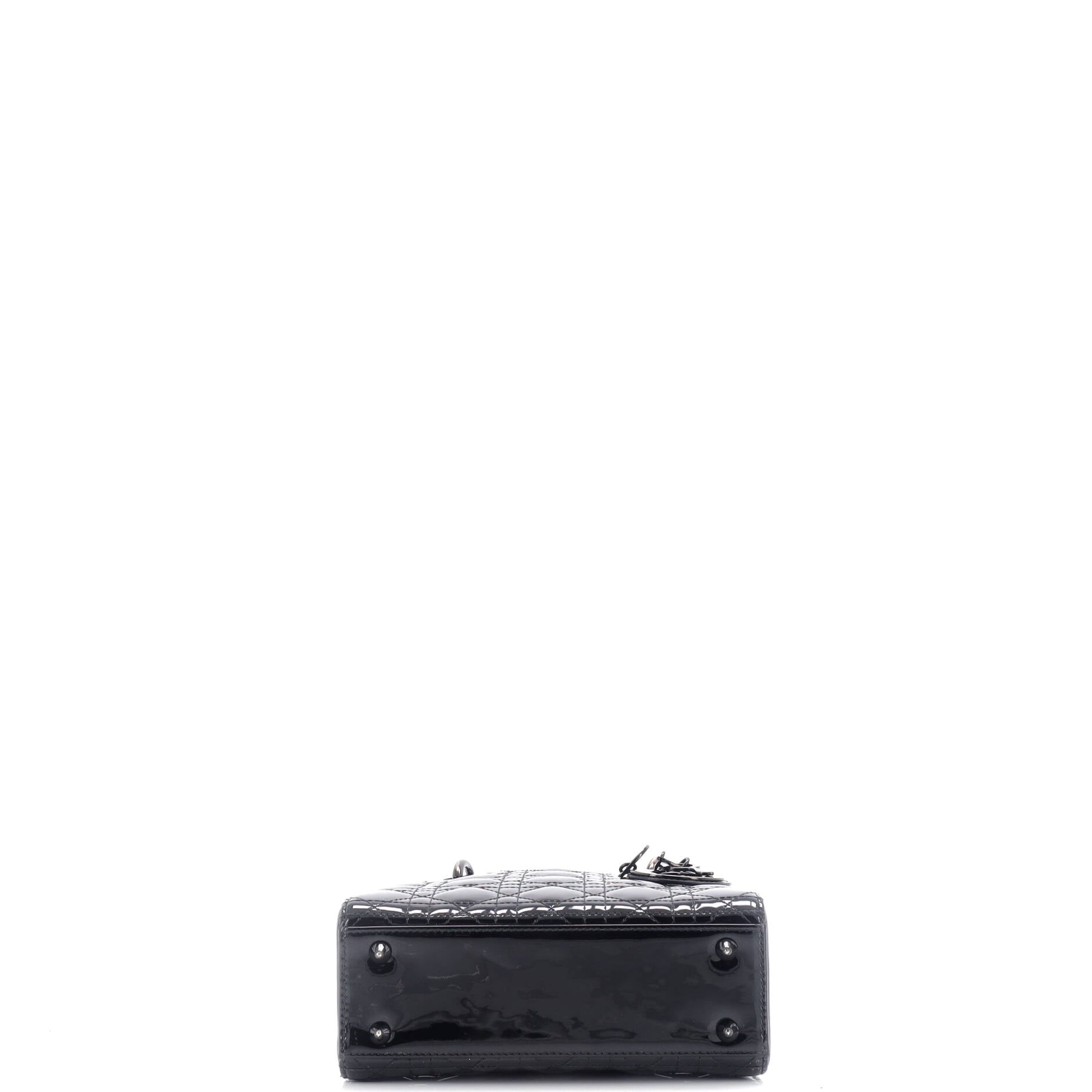 Lady Dior Bag Cannage Quilt Patent Small