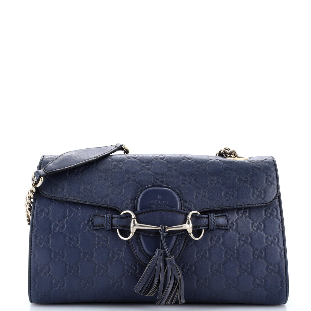 Emily Chain Flap Bag Guccissima Leather Medium