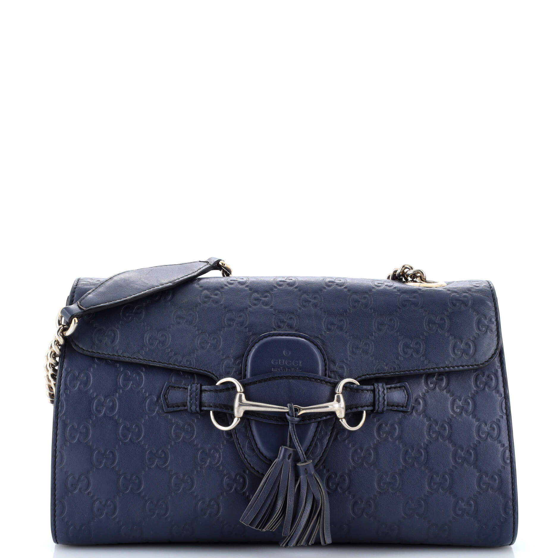 Emily Chain Flap Bag Guccissima Leather Medium
