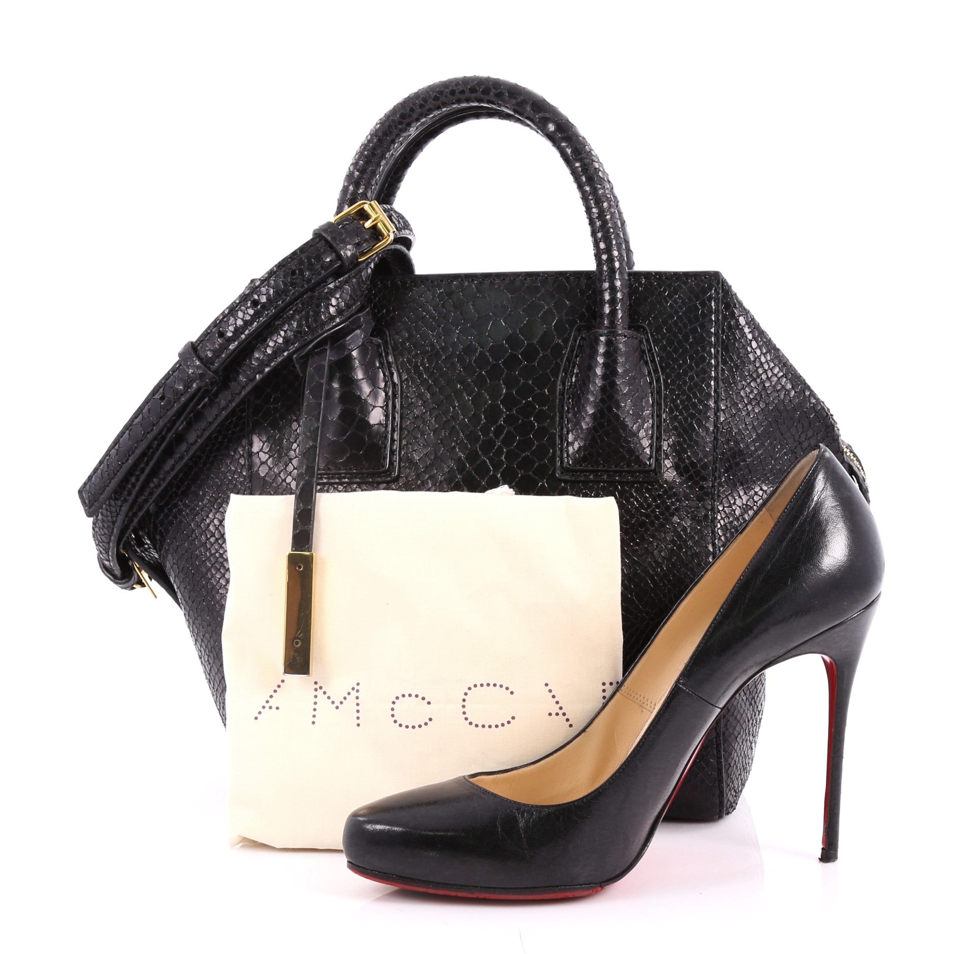 Cavendish Boston Bag Faux Python Mini