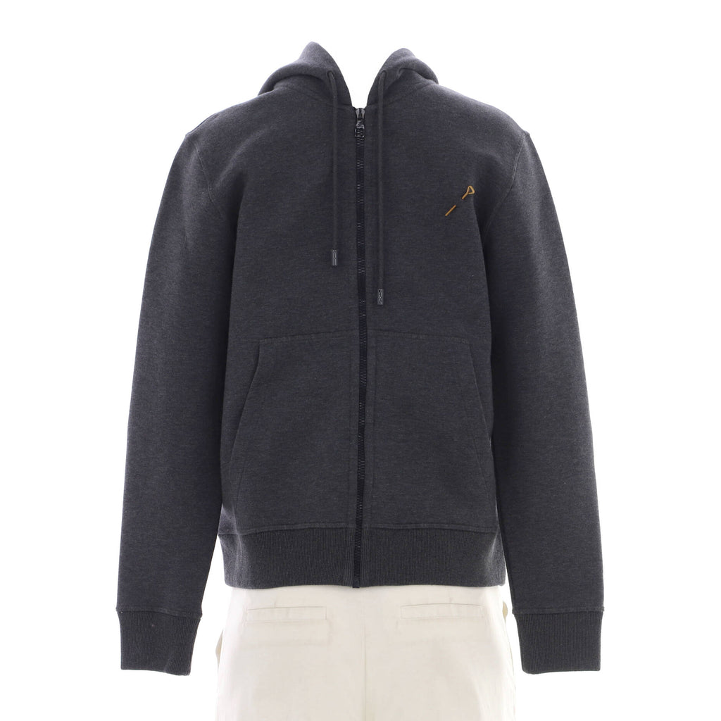 Men's Double Face Travel Zip Hoodie Cotton Blend