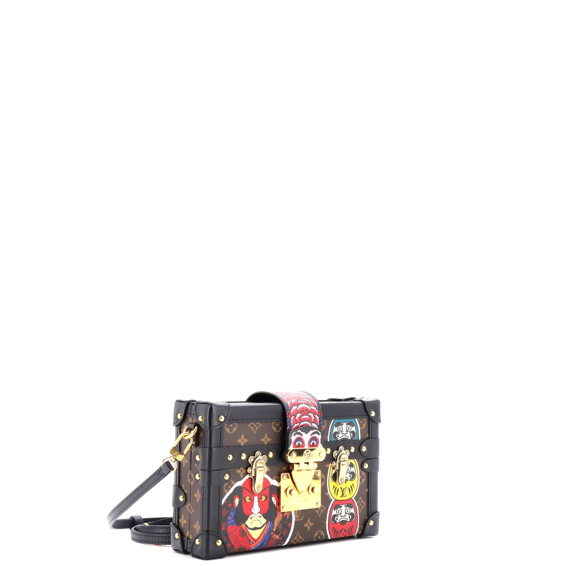 Petite Malle Handbag Limited Edition Kabuki Monogram Canvas