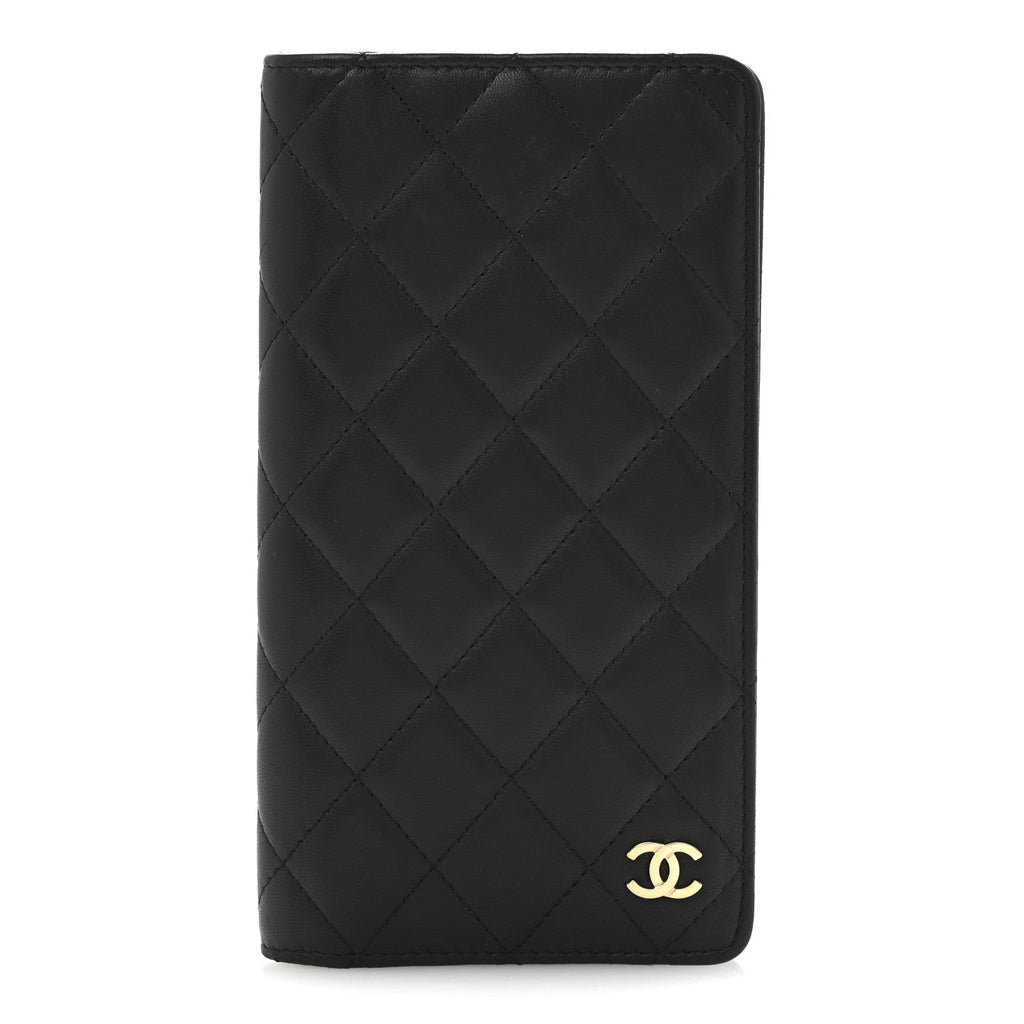 Lambskin Quilted Medium Agenda Cover Black