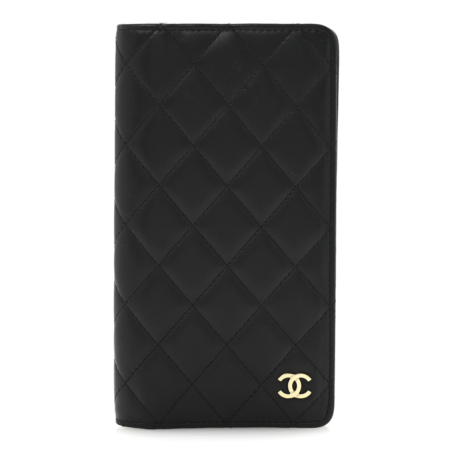 Lambskin Quilted Medium Agenda Cover Black