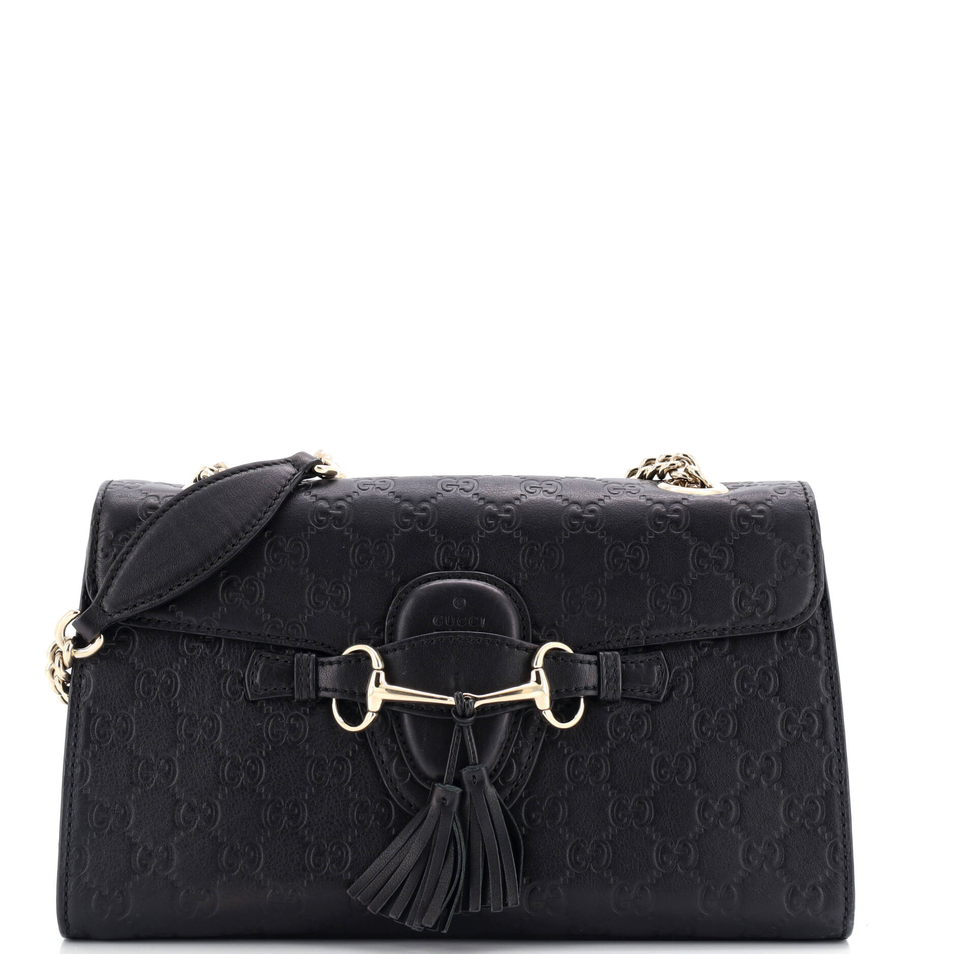 Emily Chain Flap Bag Guccissima Leather Medium