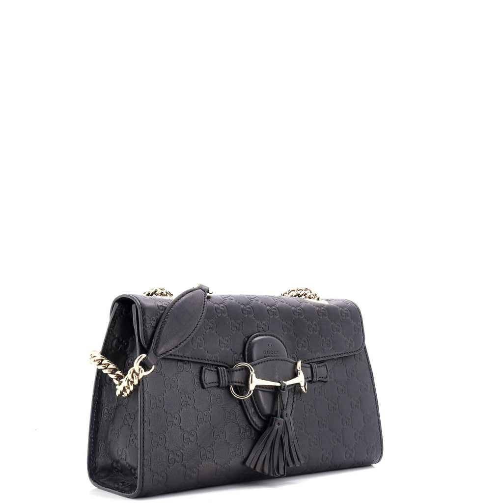Emily Chain Flap Bag Guccissima Leather Medium