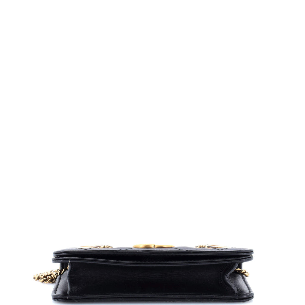 GG Marmont Chain Flap Bag Embellished Matelasse Leather Mini