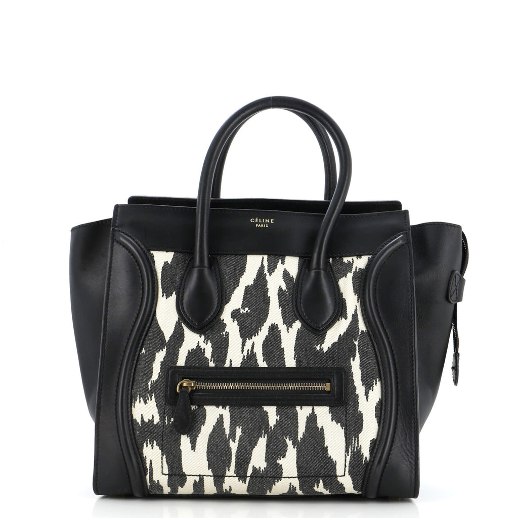 Luggage Bag Printed Canvas and Leather Mini