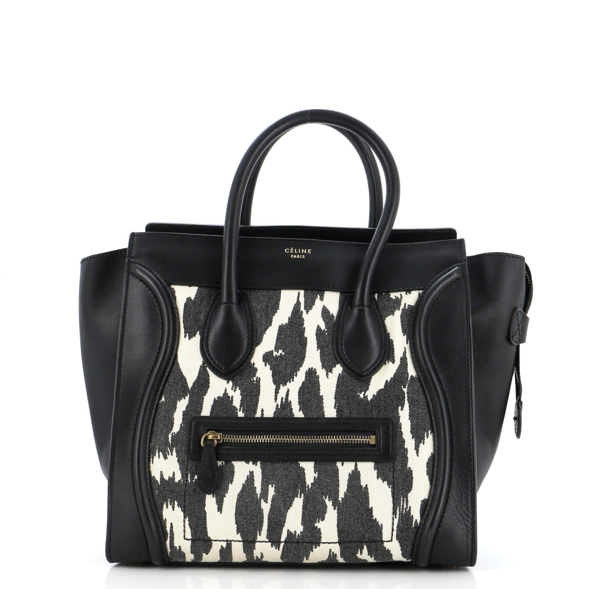 Luggage Bag Printed Canvas and Leather Mini
