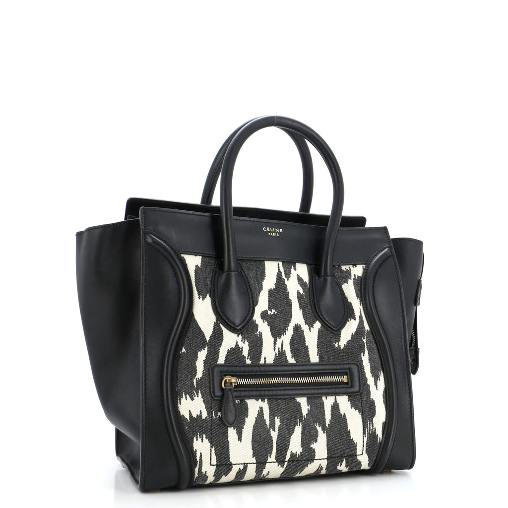 Luggage Bag Printed Canvas and Leather Mini