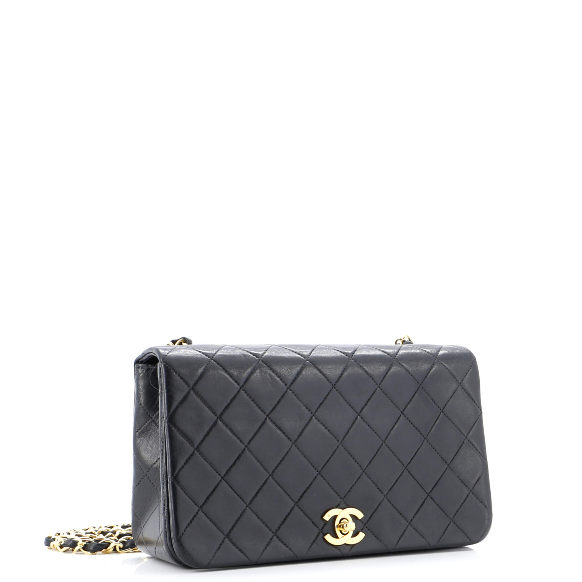 Vintage Full Flap Bag Quilted Lambskin Medium