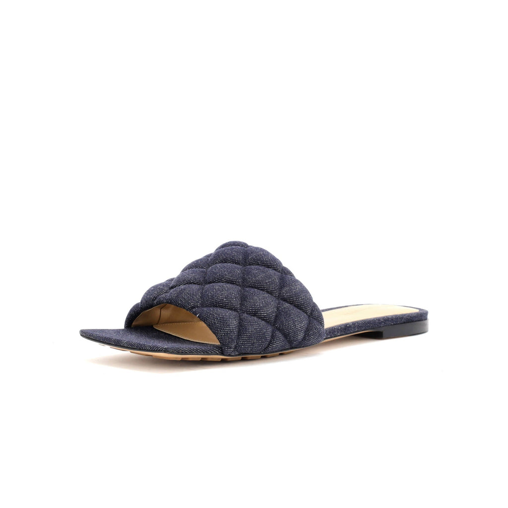 Women's The Padded Flat Sandals Quilted Denim
