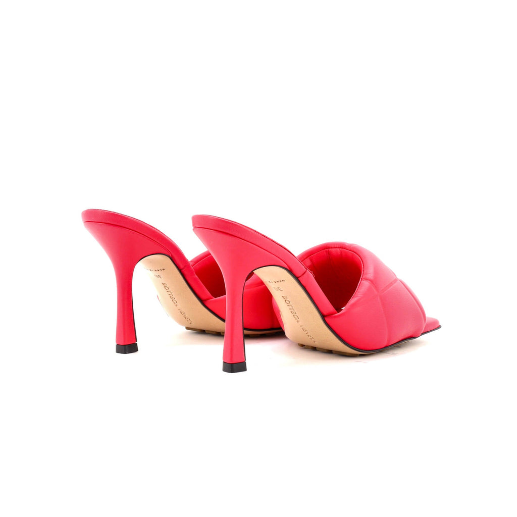 Women's The Padded Heeled Sandals Quilted Leather