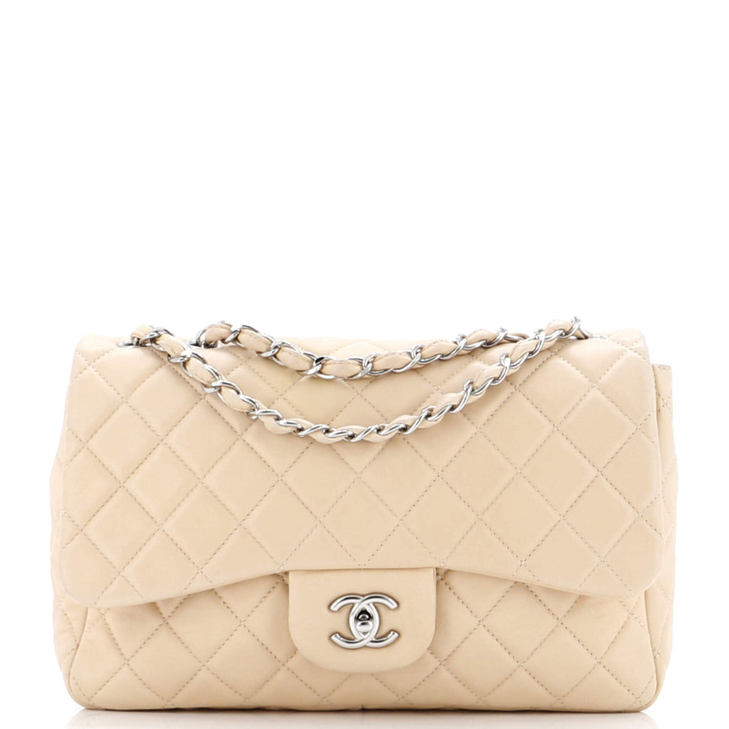 Classic Single Flap Bag Quilted Lambskin Jumbo