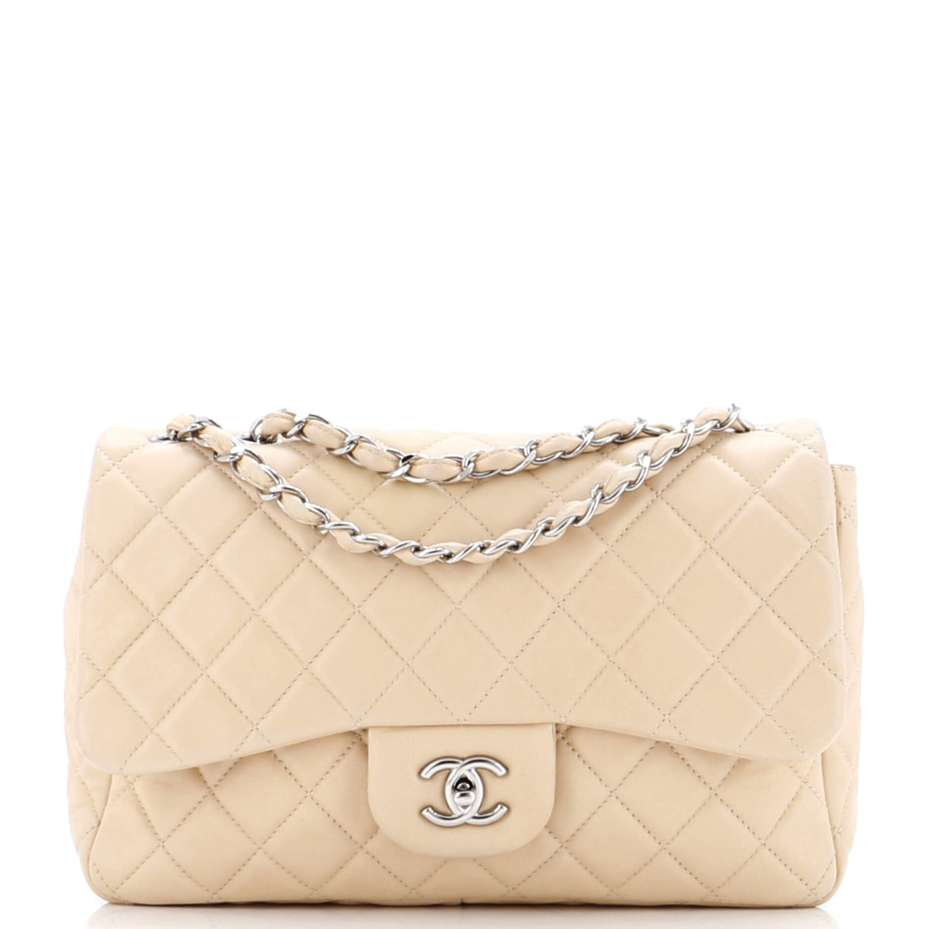 Classic Single Flap Bag Quilted Lambskin Jumbo