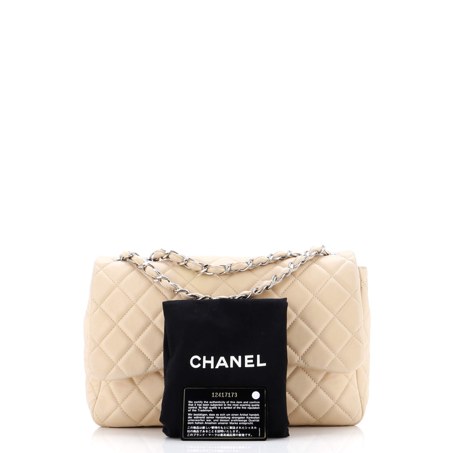 Classic Single Flap Bag Quilted Lambskin Jumbo