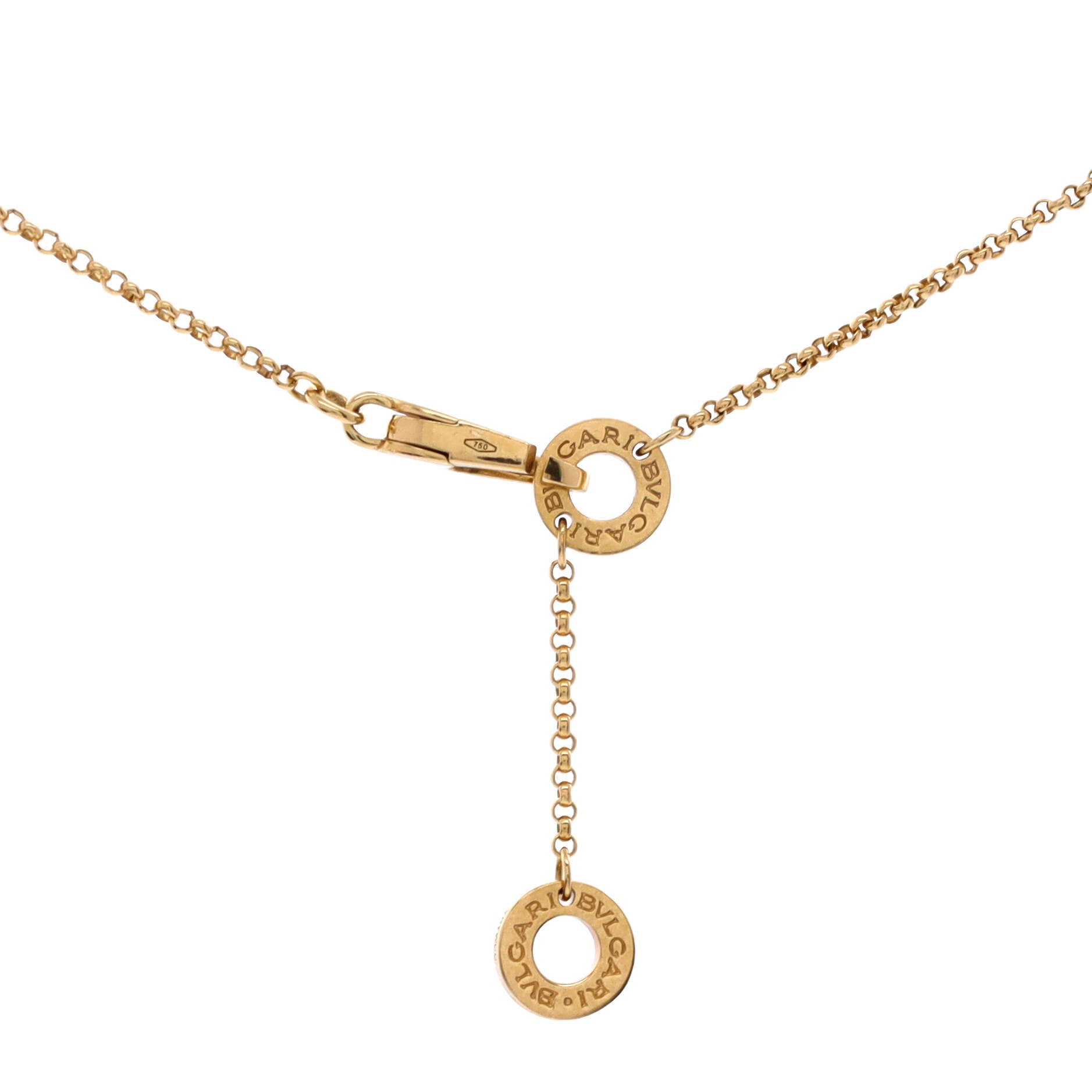 Bvlgari Bvlgari Pendant Necklace 18K Yellow Gold with Onyx