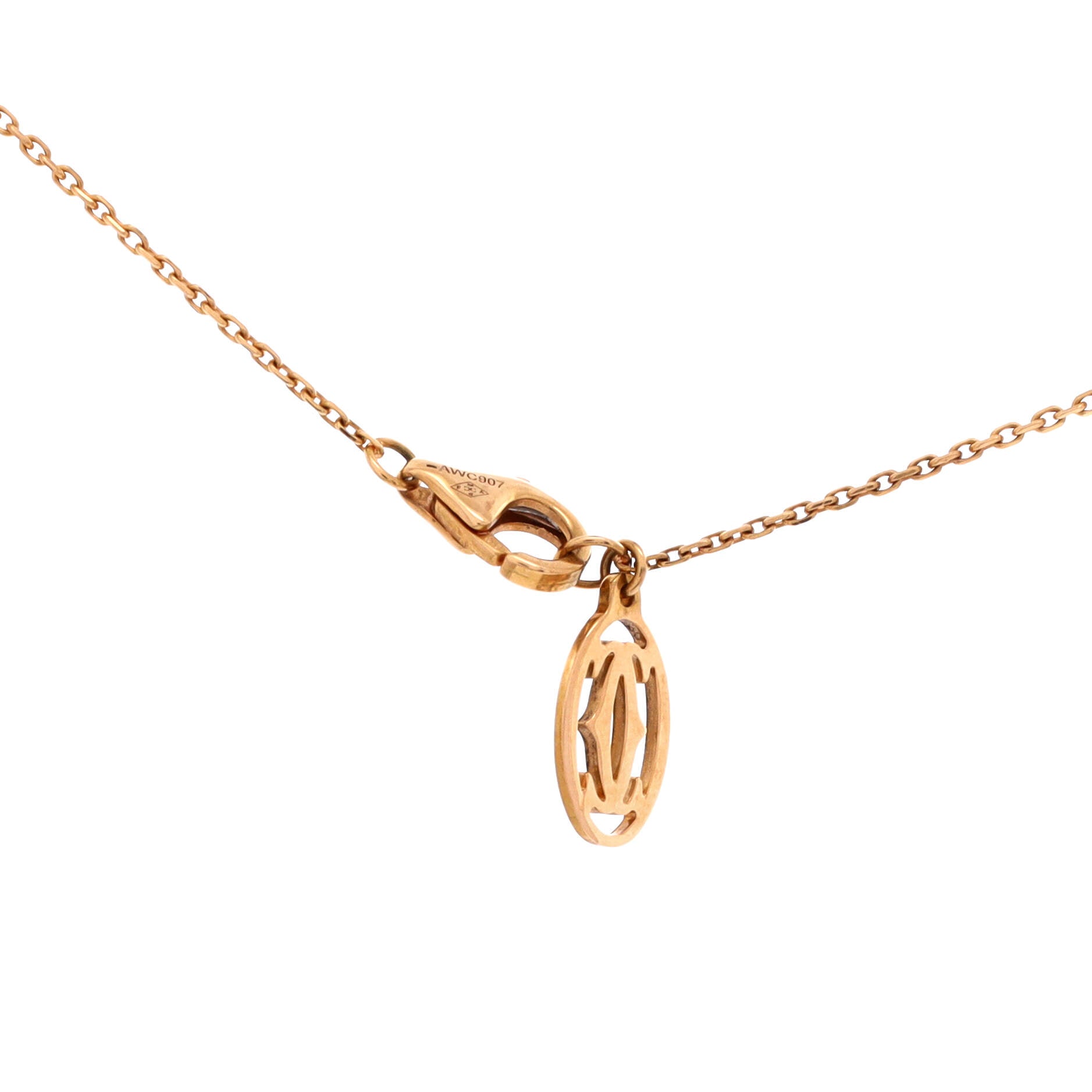 Cross Pendant Necklace 18K Rose Gold with Pink Sapphires