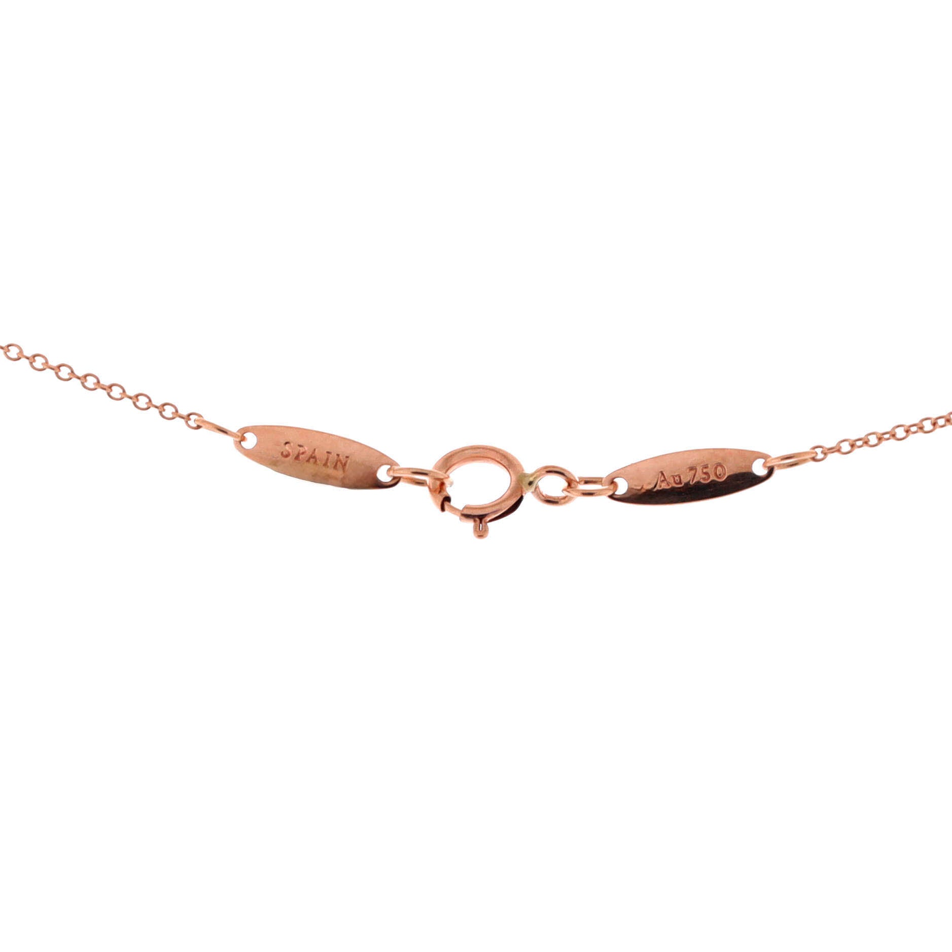 Elsa Peretti Open Heart Pendant Necklace 18K Rose Gold 7mm